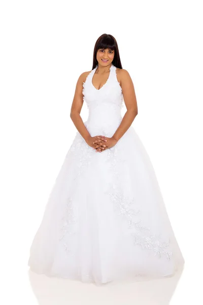 Szép menyasszony, esküvői ruha — Stock Fotó