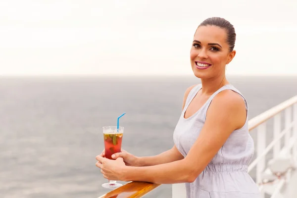Woman with cocktail drink — Stock Photo, Image