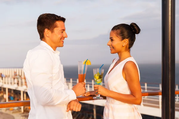 Couple on date having drinks — Stock Photo, Image