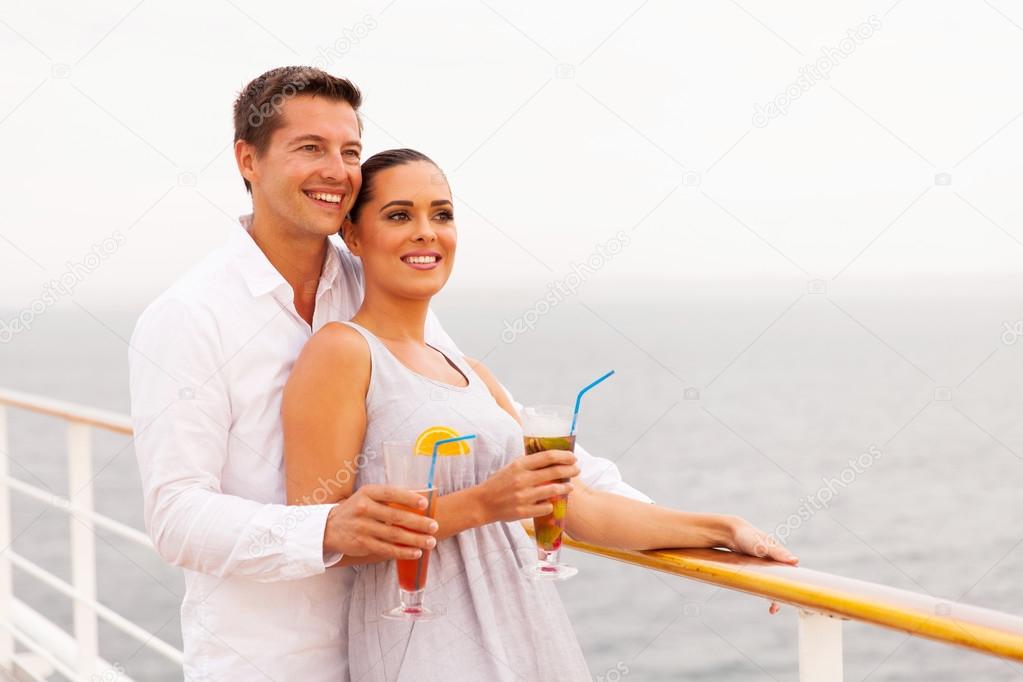 Married couple having cocktail