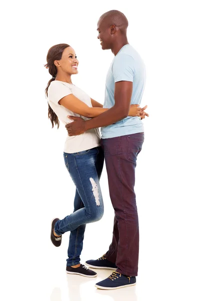 Black couple hugging — Stock Photo, Image
