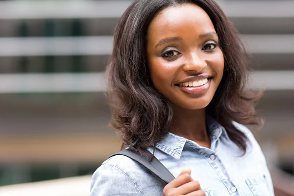 Student standing outdoors — Stock Photo, Image