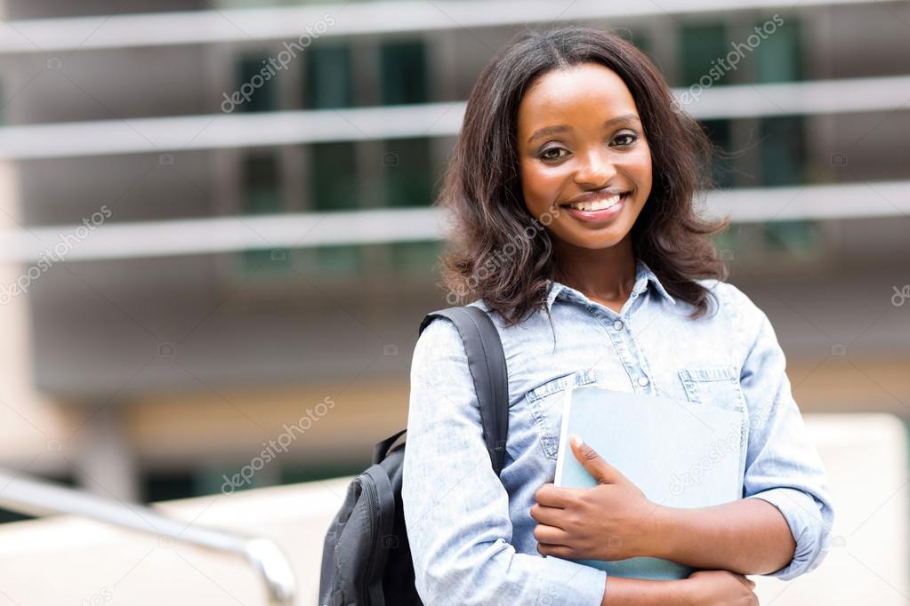 Smiling  student on campus