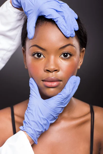 Skin check after plastic surgery — Stock Photo, Image