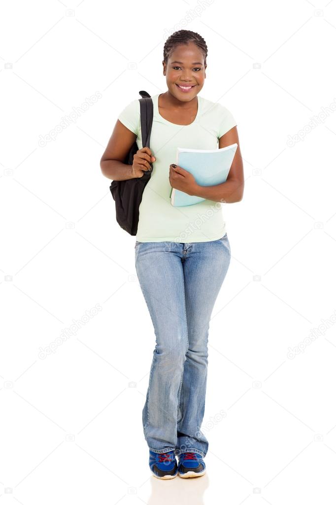 Female african american university student