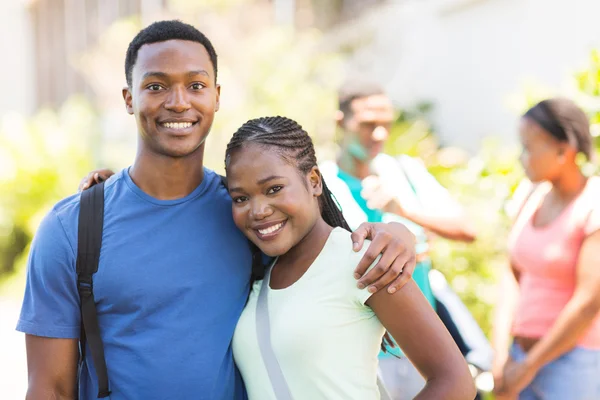 Africano college coppia — Foto Stock