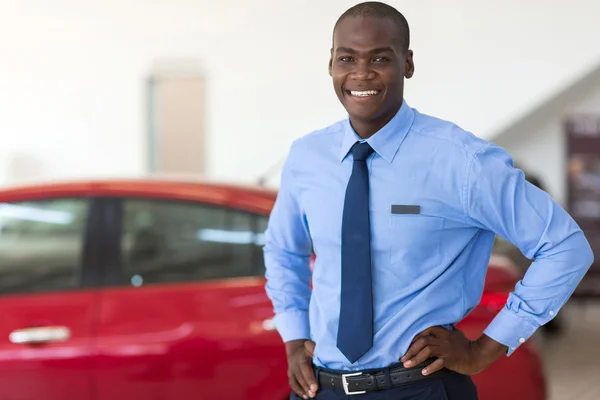 African american vehicle sales consultant — Stock Photo, Image