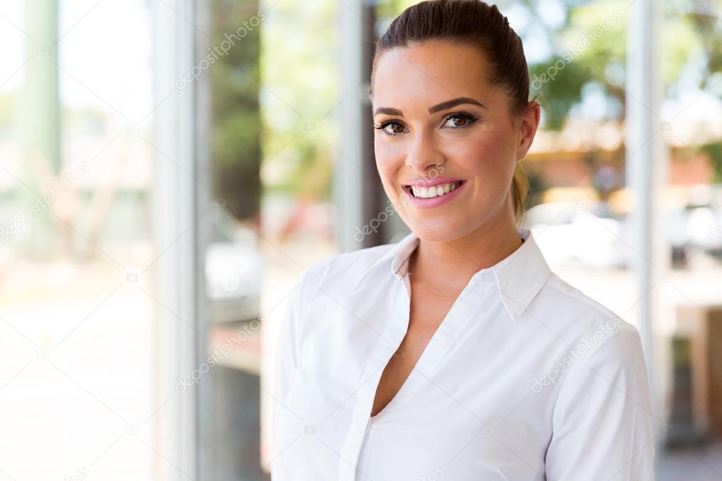 young businesswoman in office