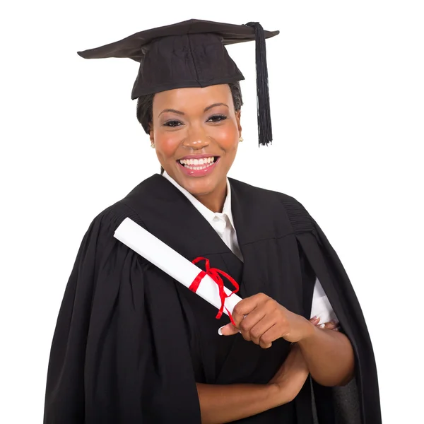 Donna afro-americana laureato universitario — Foto Stock