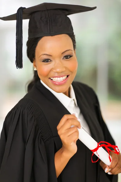 Africano americano mujer graduado potrait — Foto de Stock