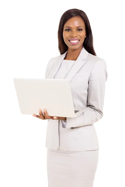 Career woman using laptop — Stock Photo, Image