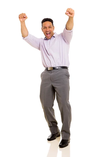 Mid age man celebrating success — Stock Photo, Image