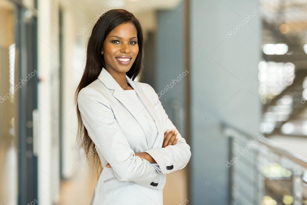 happy african american businesswoman