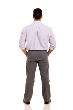 arkadan görünüşü orta yaşlı işadamı