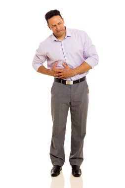 Man having stomach ache clipart