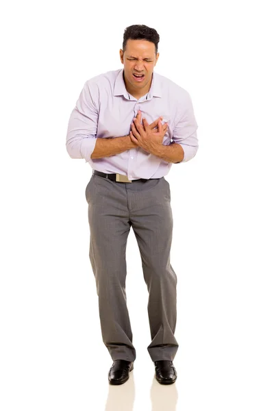 Mann mit Herzinfarkt — Stockfoto