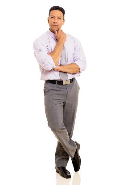 Thoughtful mid age businessman — Stock Photo, Image