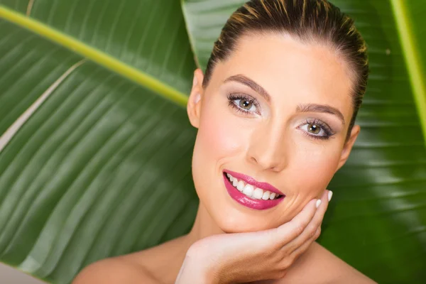 Woman with clean makeup — Stock Photo, Image