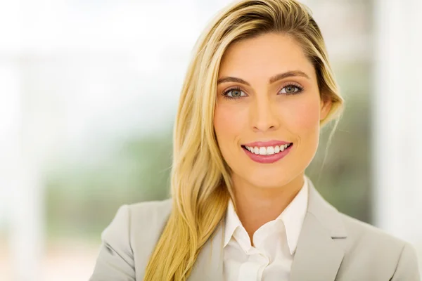 Overworked businesswoman in office — Stock Photo, Image