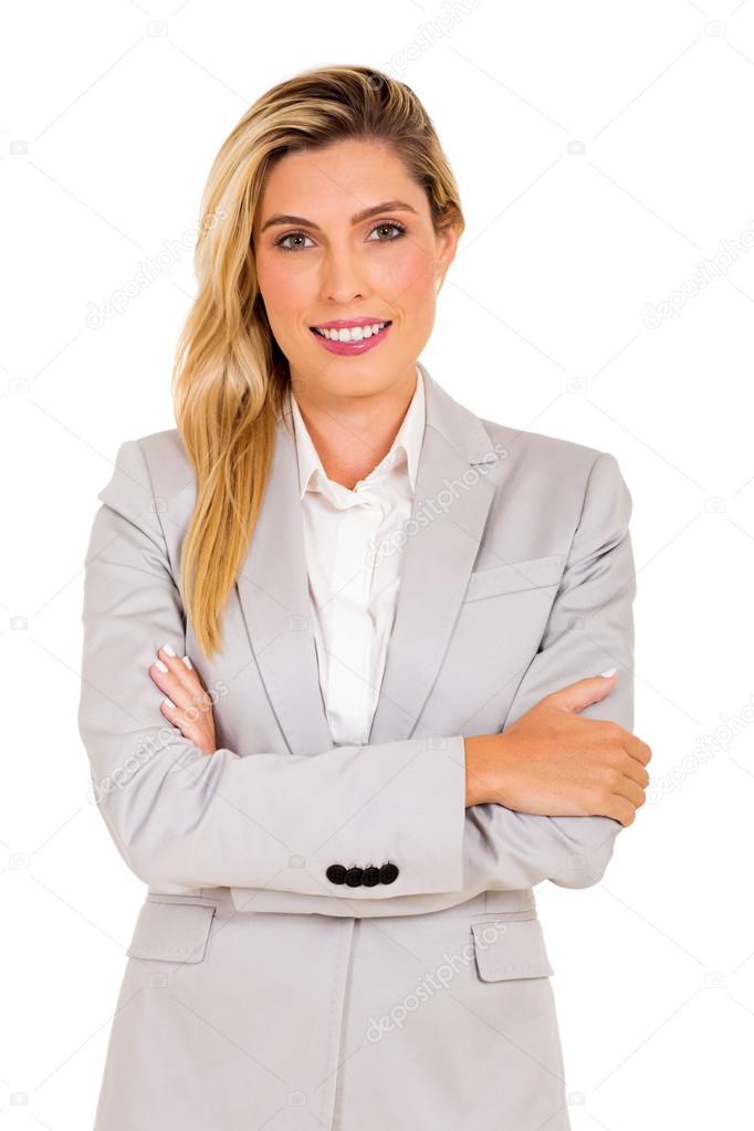 businesswoman with arms crossed