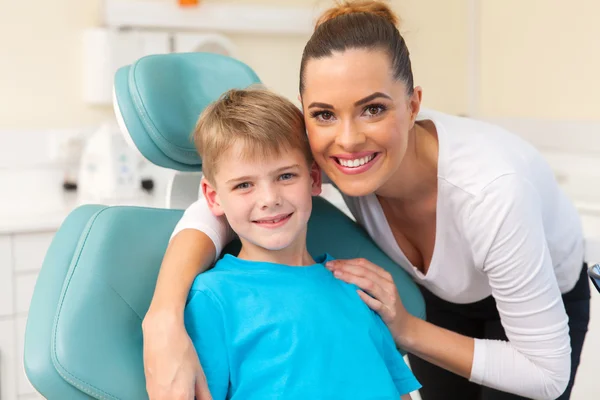 Mother hugging her son — Stock Photo, Image