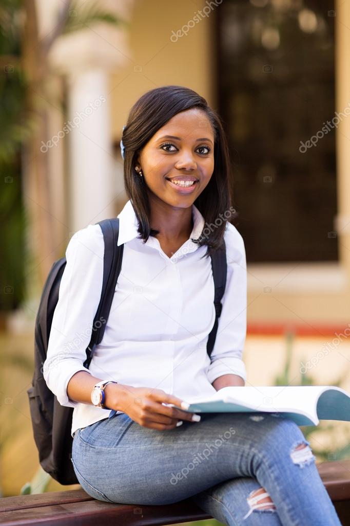 college student smiling