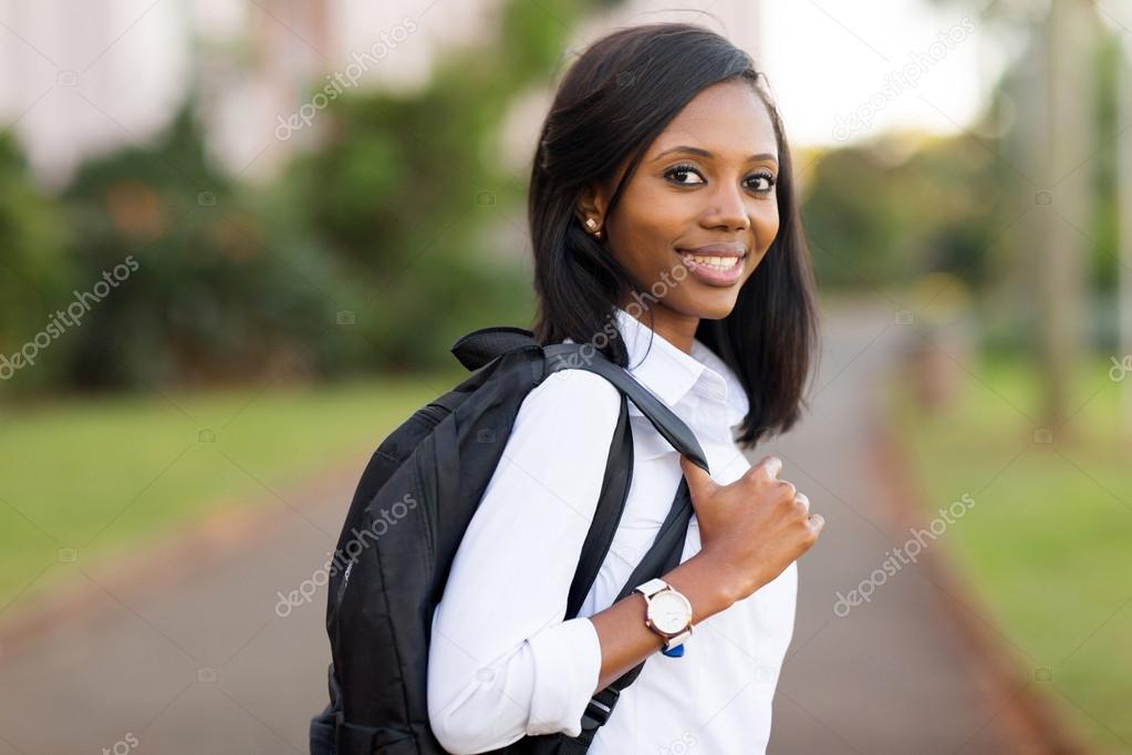 college student going to school