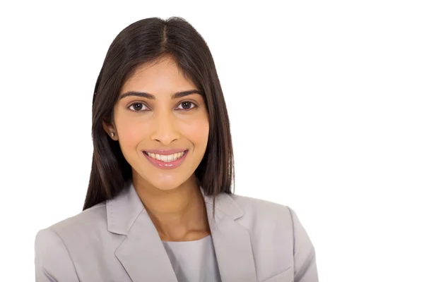 Fiatal indiai nő, mosolygós — Stock Fotó