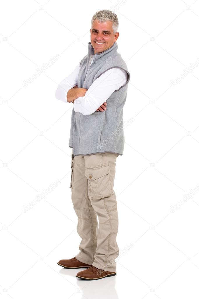 Senior man with arms crossed