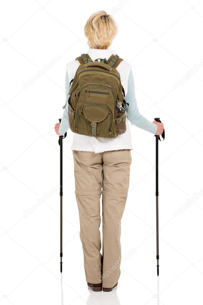 female hiker with backpack