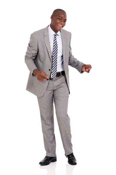 african american businessman dancing
