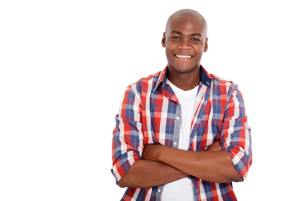 African man in checked shirt — Stock Photo, Image