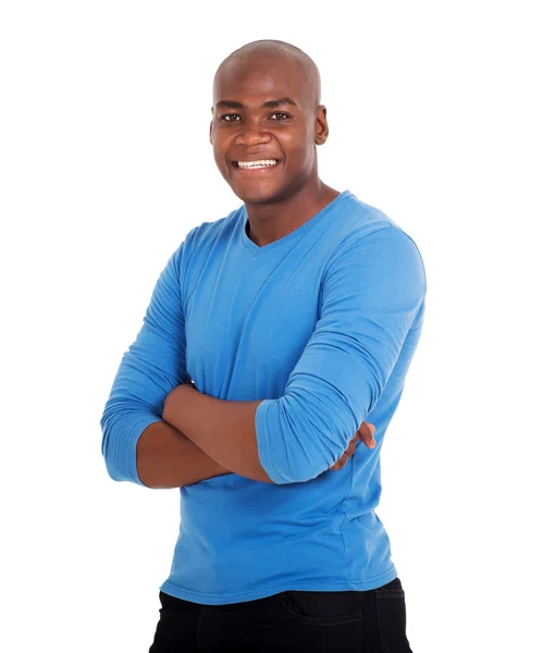 Hombre afroamericano con los brazos cruzados — Foto de Stock