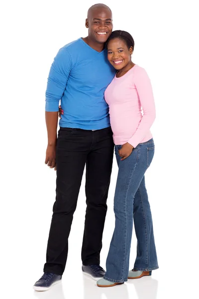 Embracing african couple — Stock Photo, Image