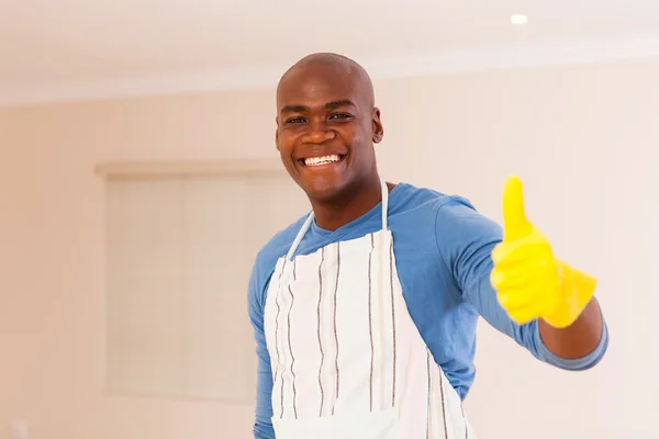 Black man giving thumb up — Stock Photo, Image