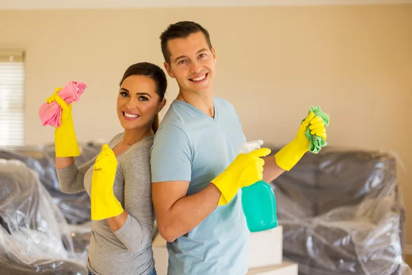 Sprzątanie domu para — Zdjęcie stockowe