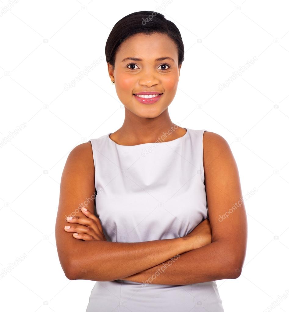 businesswoman with arms crossed