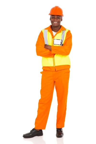 Afro-Amerikan inşaat işçisi — Stok fotoğraf