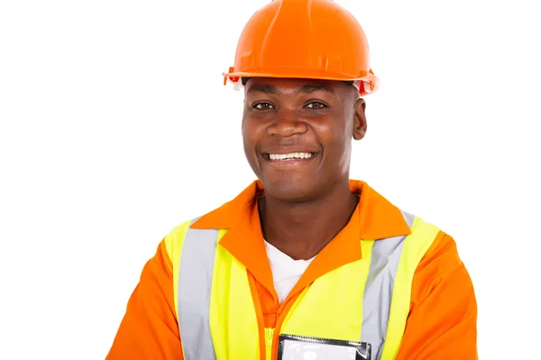 Trabajador de la construcción afroamericano — Foto de Stock