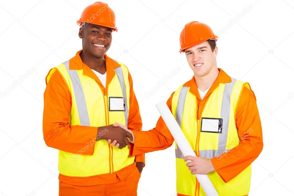 contractors hand shaking