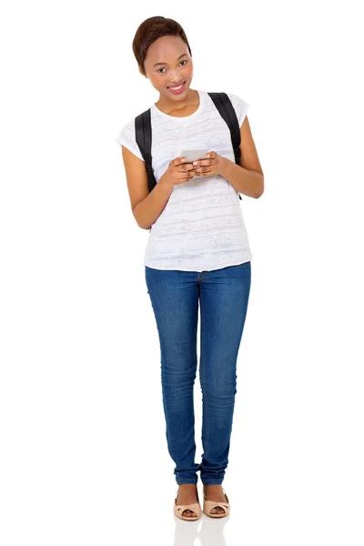 Menina com telefone móvel — Fotografia de Stock