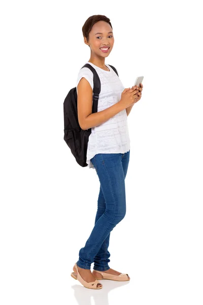 Menina com telefone móvel — Fotografia de Stock