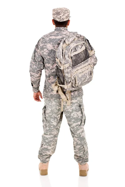 Wojskowy żołnierz w mundurze — Zdjęcie stockowe