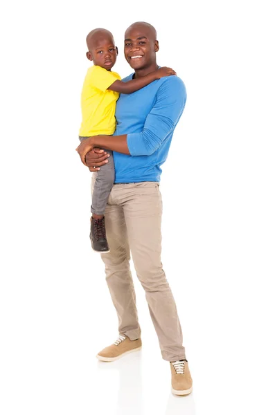 Чорний чоловік з сином — стокове фото