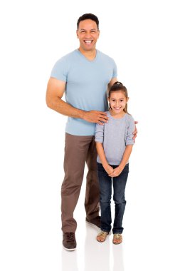 yakışıklı adam kızı ile