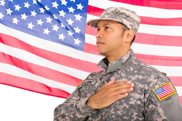 American patriotic soldier — Stock Photo, Image