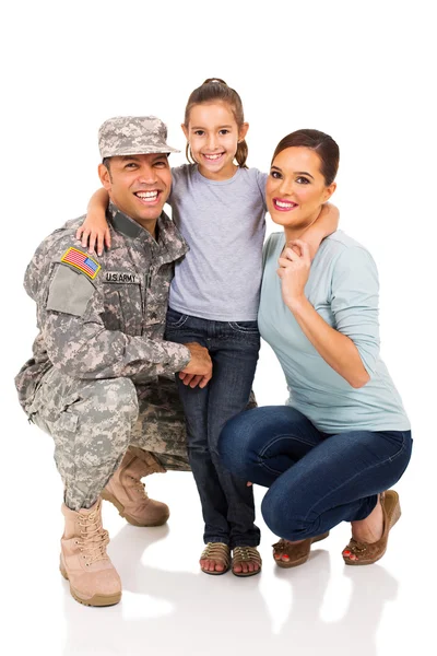 Jovem família militar — Fotografia de Stock
