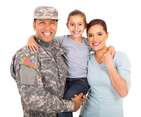 Jovem família militar — Fotografia de Stock