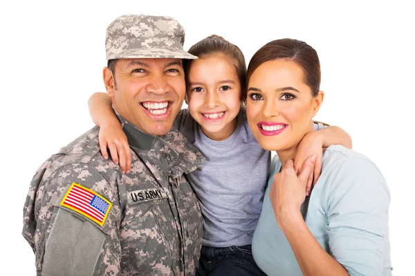 Jovem família militar — Fotografia de Stock