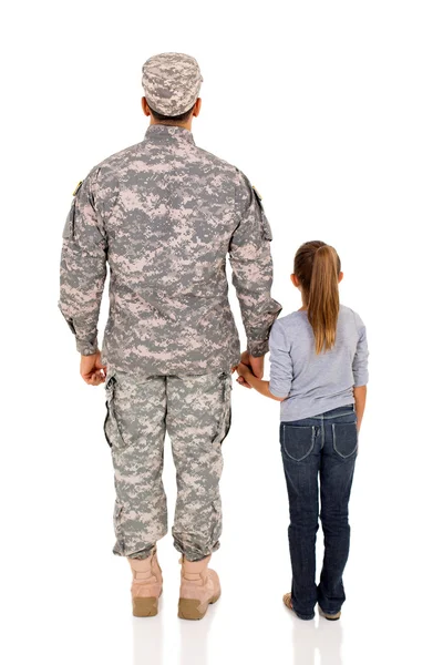 Military man and daughter — Stock Photo, Image